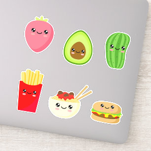 Sticker Alimentation de Kawaii 01