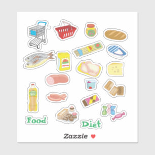 Sticker Alimentation en dessin