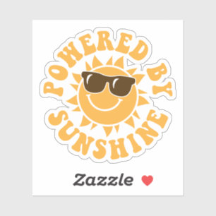 Sticker Alimenté Par Sunshine Happy Vacation Été Amusant
