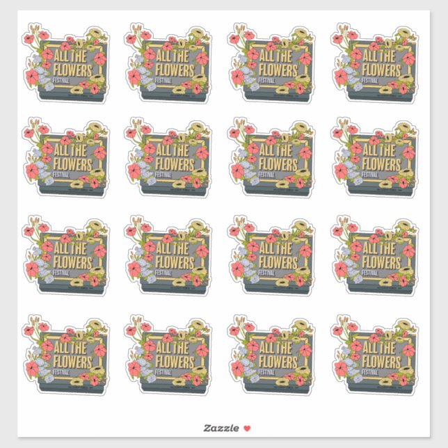 Sticker All the Flowers Festival Logo (Feuille)