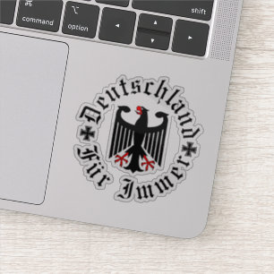 Sticker Allemagne/Deutschland Pour toujours/aigle noir/cro
