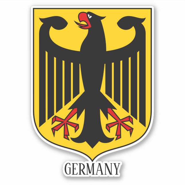 Sticker Allemagne Manteau National D'Armoiries Patriotique (Devant)