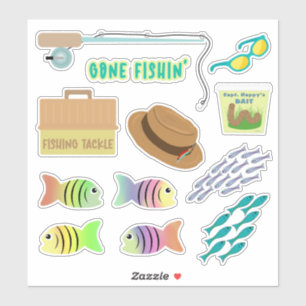 Sticker Aller Pêche Enfants Amusants