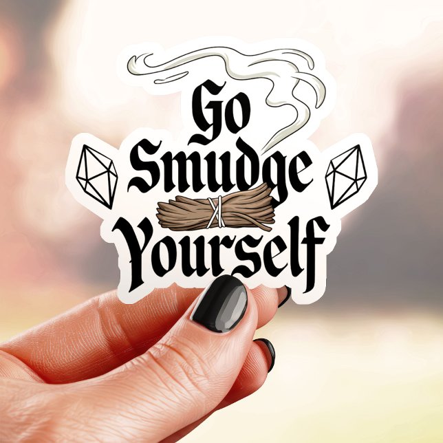 Sticker Aller Smudge Yourself Funny Vinyl (Créateur téléchargé)