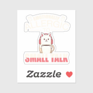 Sticker Allergie émotionnelle à la petite présentation - D