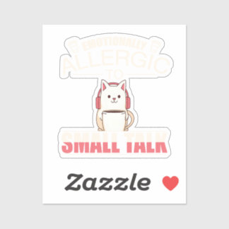 Sticker Allergie émotionnelle à la petite présentation - D