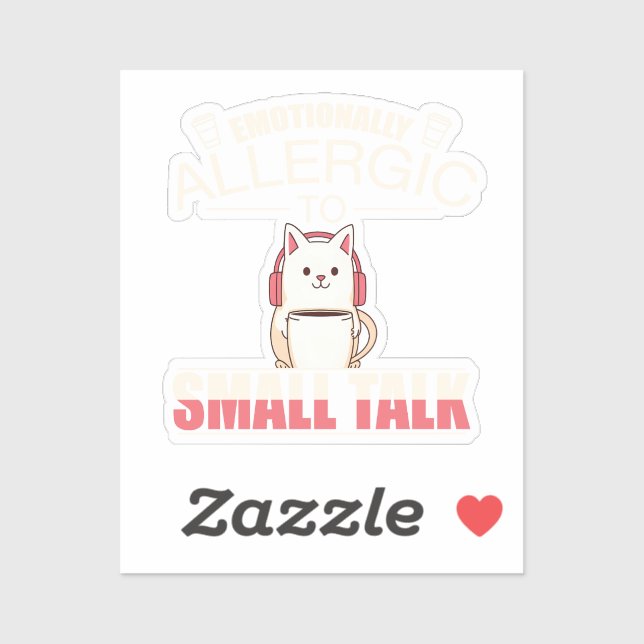 Sticker Allergie émotionnelle à la petite présentation - D (Feuille)