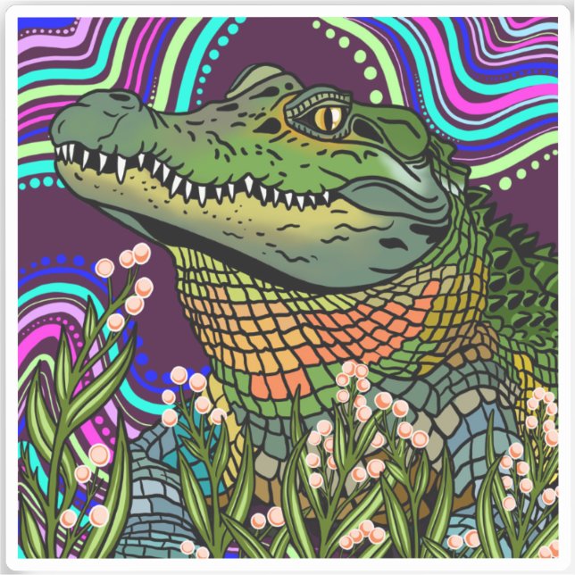 Sticker Alligator Vinyl (Recto)