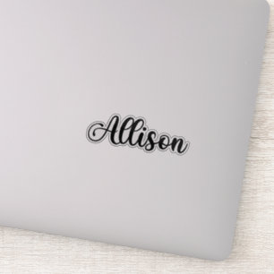 Sticker Allison Nom - Calligraphie manuscrite