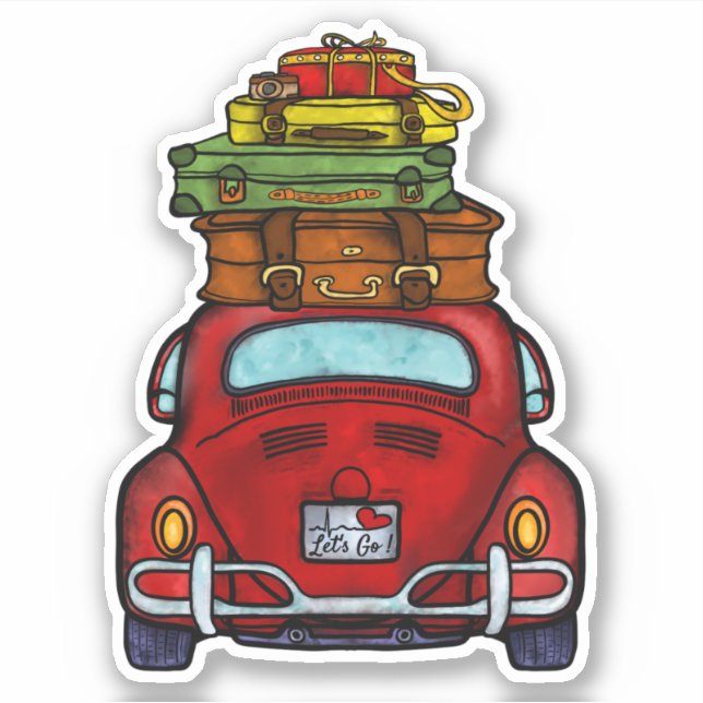 Sticker allons en voiture. (Devant)