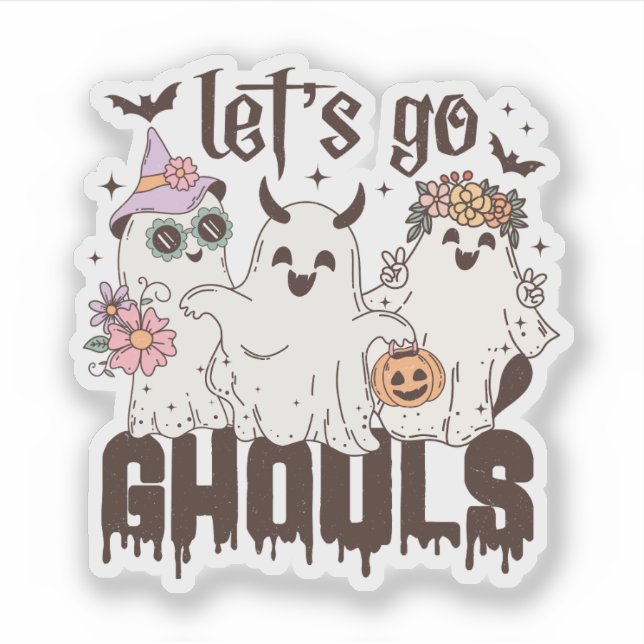 Sticker Allons Gouls Halloween (Devant)
