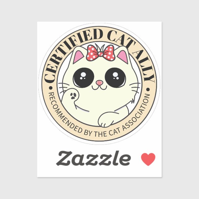 Sticker Ally Cat Certifié | (Feuille)