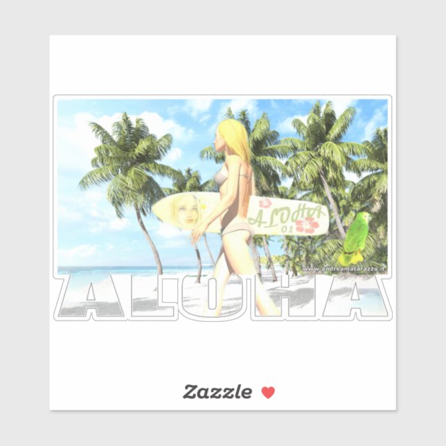 Sticker Aloha 01 (Feuille)