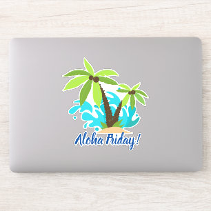 Sticker Aloha Friday Palm Tree