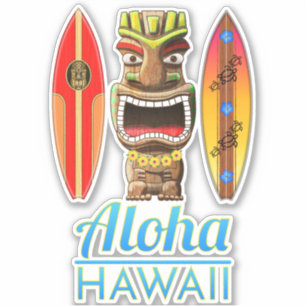 Sticker Aloha Hawaii Hawaii Tiki Surf