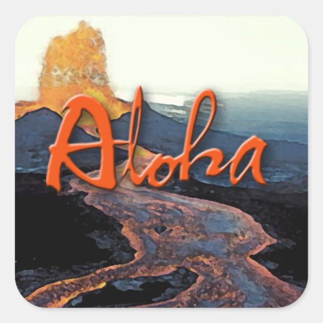 Sticker Aloha Lava (Devant)