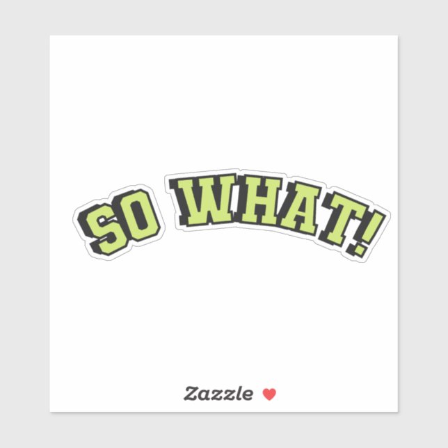 Sticker Alors quel texte vert (Feuille)