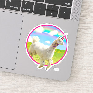 Sticker Alpaca Unicorne sous ciel ciel