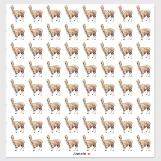 Sticker alpaga (Feuille)