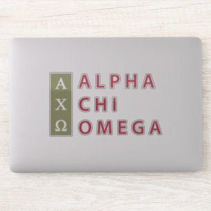 Sticker Alpha Chi Omega Logo empilé