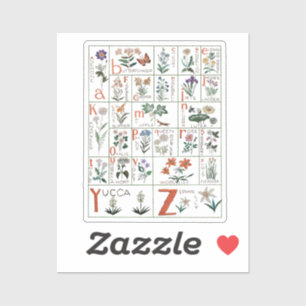 Sticker Alphabet fleur sauvage - Fleurs de reproduction Vi