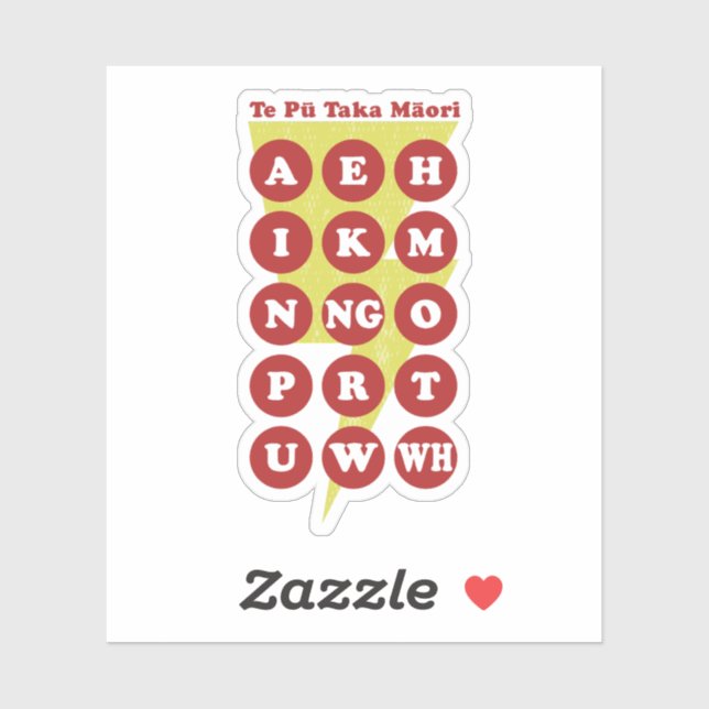 Sticker Alphabet Maori Apprentissage Te Réo (Feuille)