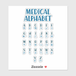 Sticker Alphabet Médical