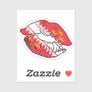 Sticker Alsace Alsacienne Lipstick Love Drapeau