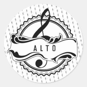 Sticker Alto Singer Musical Note