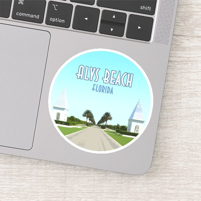 Sticker Alys Beach Floride Côte du Golfe Vintage (Détail)