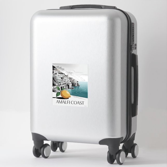 Sticker Amalfi Coast Minimalist Line Art (Sur valise)