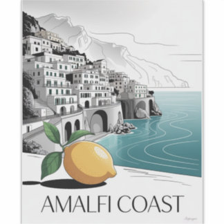 Sticker Amalfi Coast Minimalist Line Art
