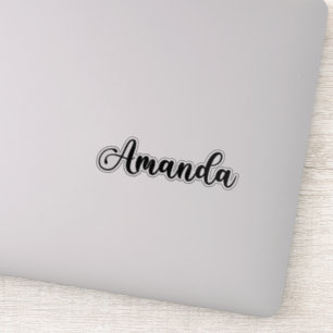 Sticker Amanda Nom - Calligraphie manuscrite