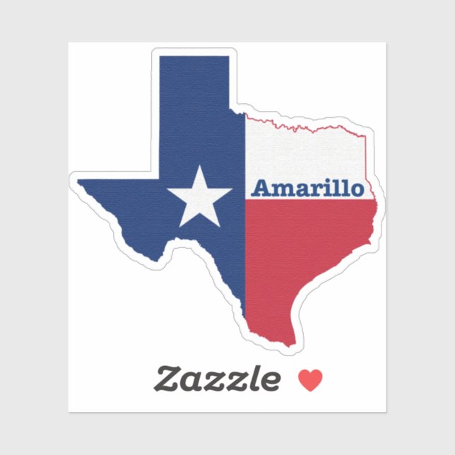 Sticker Amarillo Texas (Feuille)