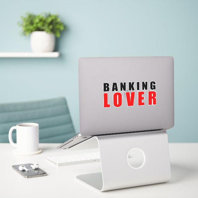 Sticker Amateur bancaire (Ordinateur portable sur le bureau)