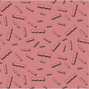Sticker Amateur de bacon et de viande rouge motif rétro am