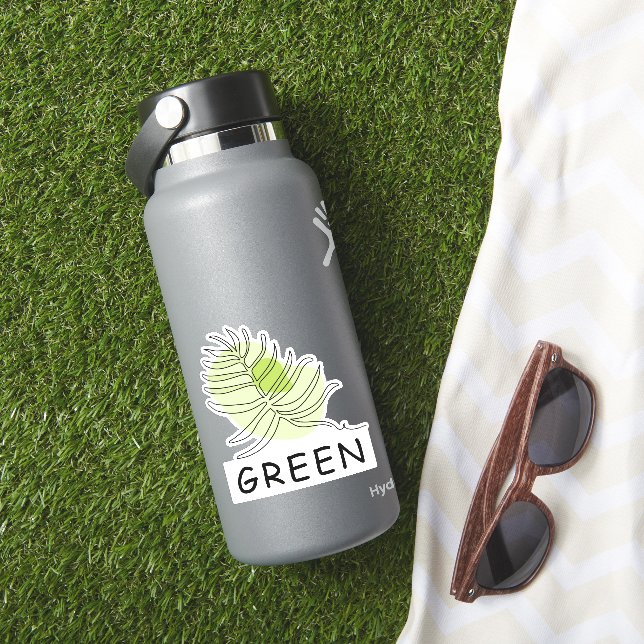 Sticker Amateurs de feuilles vertes élégantes (HydroFlask Insitu)