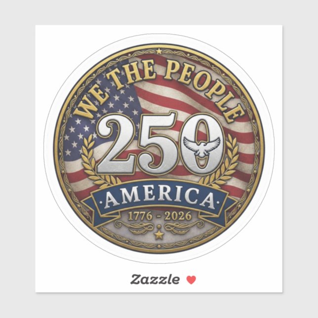 Sticker America 250 We The People  (Feuille)