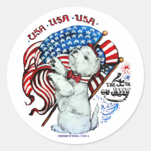 Sticker américain Westie