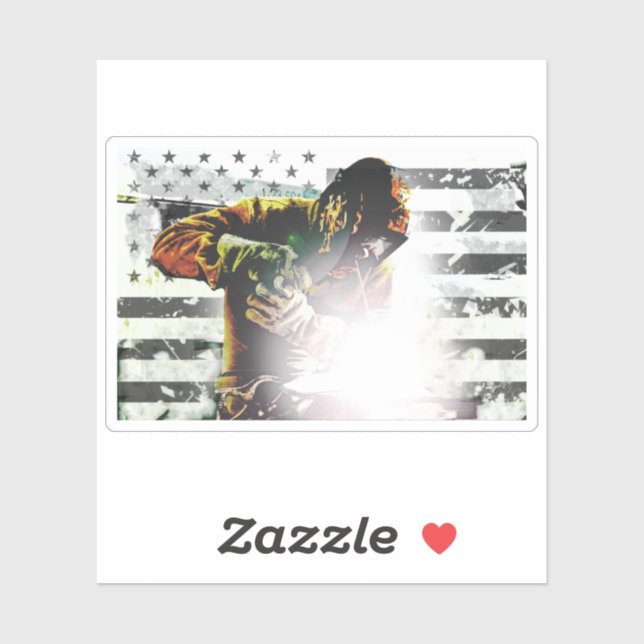 Sticker American Flag (Feuille)