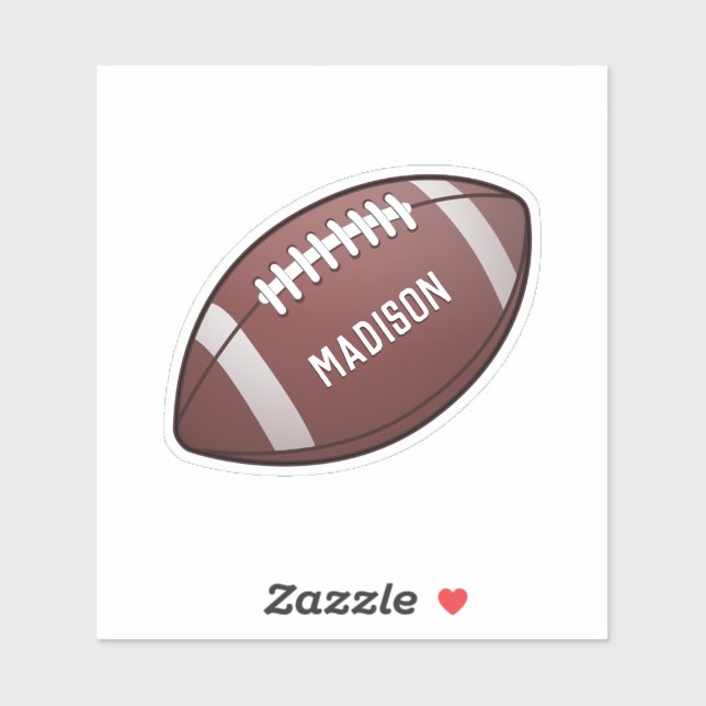 Sticker American Football Ball Nom Personnalisé (Feuille)