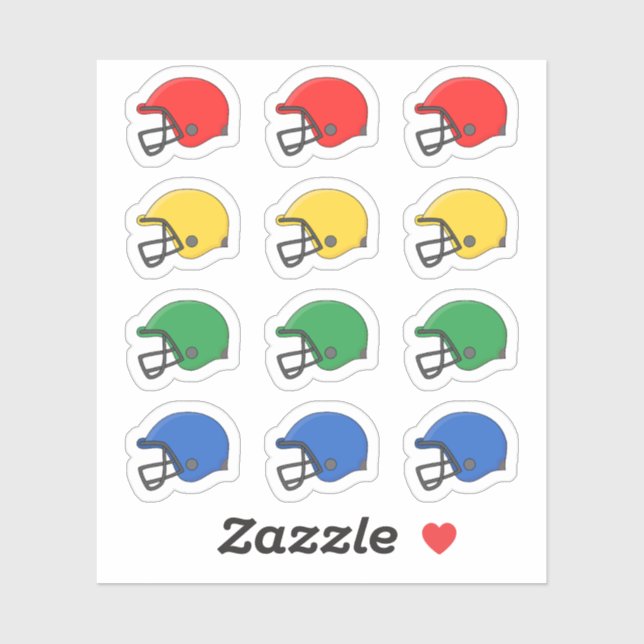 Sticker American Football Casque sport Rappel Bujo (Feuille)