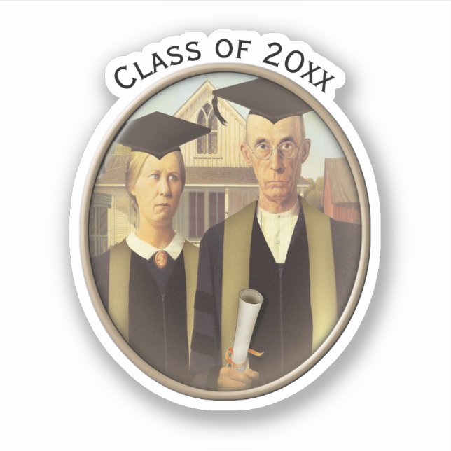Sticker American Gothic Graduation Cameo  (Devant)