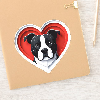 Sticker American Staffordshire Terrier Amstaff Amoureux de