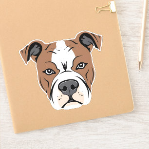 Sticker American Staffordshire Terrier Amstaff Dog Face