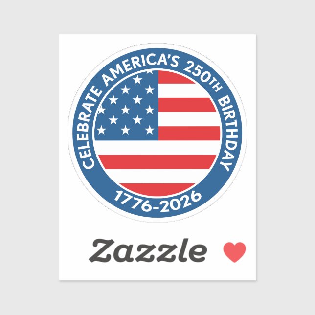Sticker Amérique Semiquincentennial 1776-2026 USA 250 Drap (Feuille)