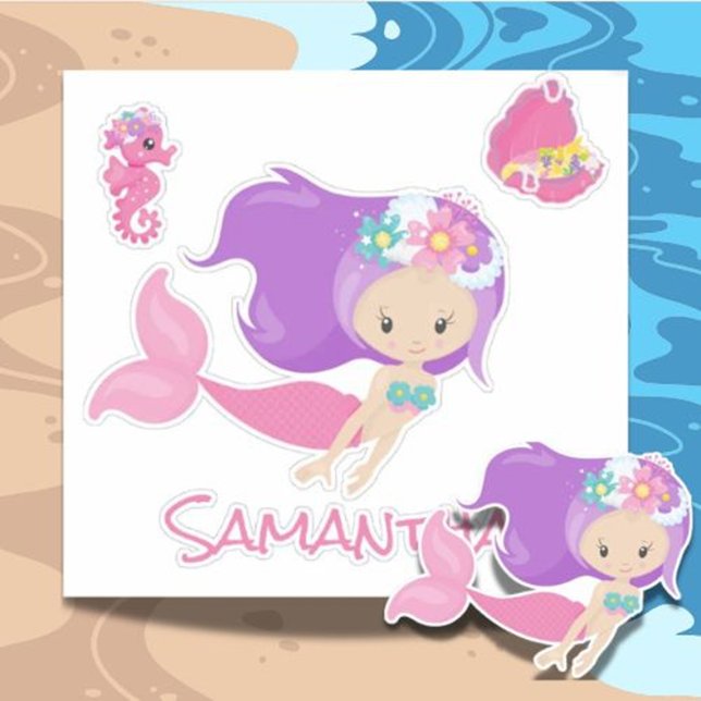 Sticker Amies de Mermaid Pink Sea (Brighten your day with the Mermaid Friends Sticker)