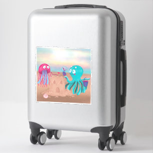 Sticker Amis de la chambre de bébé Pieuvre Poisson Méduse 