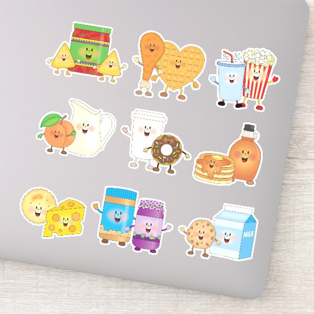 Sticker Amis de la nourriture JollyKins (série de 9) (Détail)