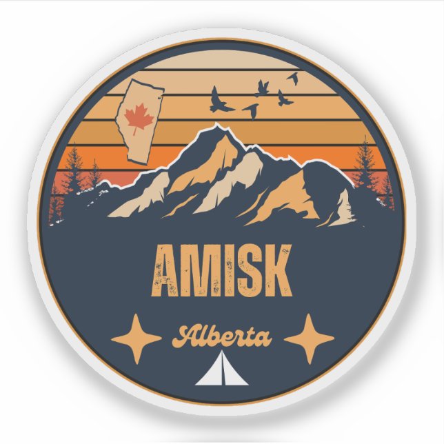 Sticker Amisk, Alberta (Devant)